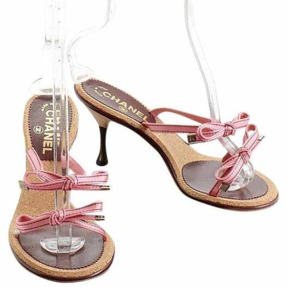 CHANEL Sandals Heels EU39 Dustbag